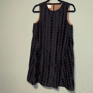 Donna Morgan Black Sleeveless Shift Mini Dress